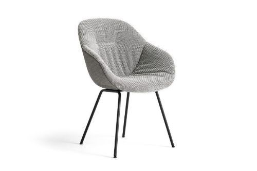 HAY AAC127 Soft Duo About a Chair Spisebordsstol Polstret  - Black Powder Coated Steel/Dot 1682 02Bianco Nero/Remix 152