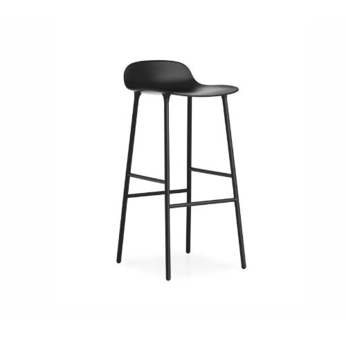 Normann Copenhagen Form Barstol  - Sort/Stål