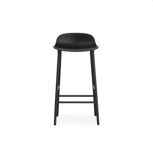Normann Copenhagen Form Barstol  - Sort/Stål