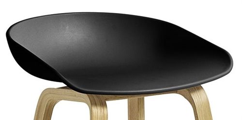 HAY AAS32 Barstol High - Water Based Lacquered Oak Veneer/Black/Footrest Stainless Steel