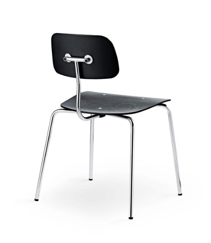 Montana Kevi 2060 Spisebordstol SH: 47 cm - Sort Ask/Krom