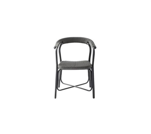 Cane-line Indoor Noble Spisebordstol m. armlæn SH: 47 cm - Black Rattan
