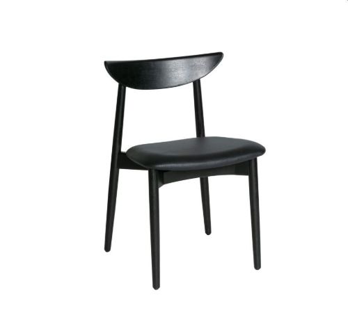 Haslev Symphony Spisebordsstol SH: 45cm - Behandlet og sortbejdset Eg