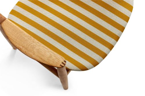Bent Hansen Asger Stol M. Polstring H: 80 cm - Eg,Olieret / 22-100/110 Yellow