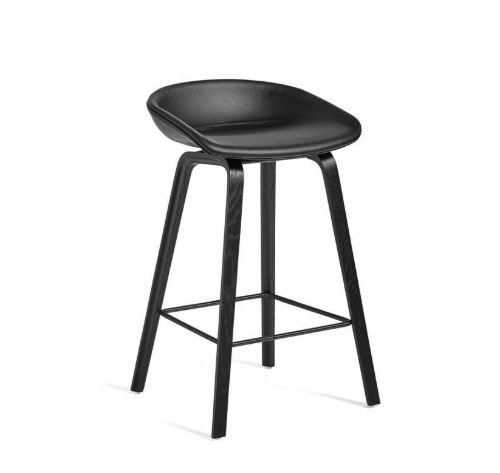 HAY AAS33 Barstol Low SH: 65 cm - Black Oak / Sierra 1001/Black Footrest