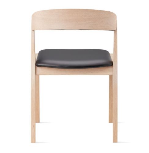 Skovby SM826 Spisebordsstol SH: 48 cm - Lakeret Eg/Sort Læder Farvekode: 0100