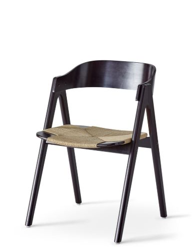 Findahl by Hammel METTE Spisebordsstol SH: 45 cm - Sortlakeret Bøg/Natur