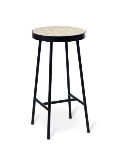 Warm Nordic Be My Guest Barstol H: 73 cm - Black Noir/French Cane