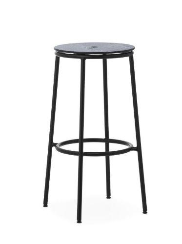 Normann Copenhagen Circa Barstol H: 75 cm - Sort Eg