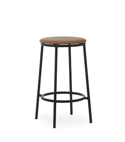 Normann Copenhagen Circa Barstol Polstret H: 65 cm - Ultra Læder Brandy 41574