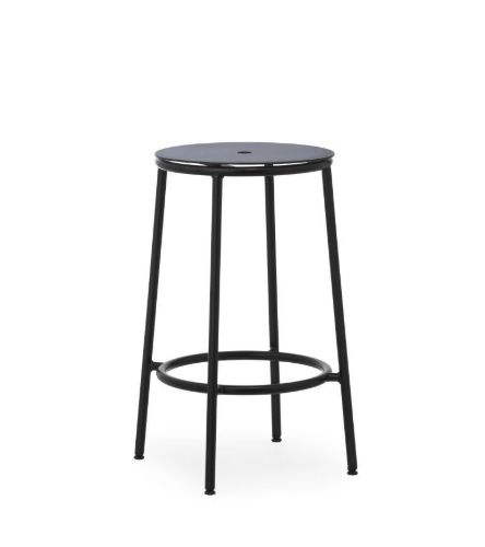 Normann Copenhagen Circa Barstol H: 65 cm - Sort Aluminium