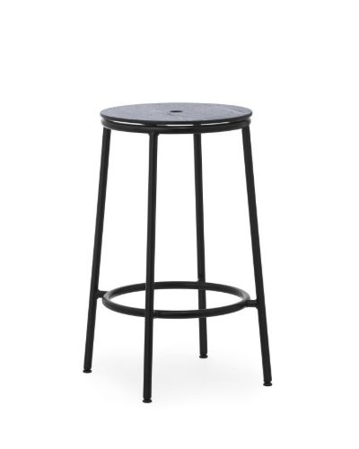 Normann Copenhagen Circa Barstol H: 65 cm - Sort Eg