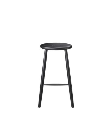 FDB Møbler J27C Counter Barstol Børge Mogensen SH: 65 cm - Bøg/Sort