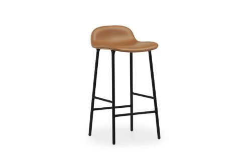 Normann Copenhagen Form Barstol SH: 65cm - Brandy Læder/Stål