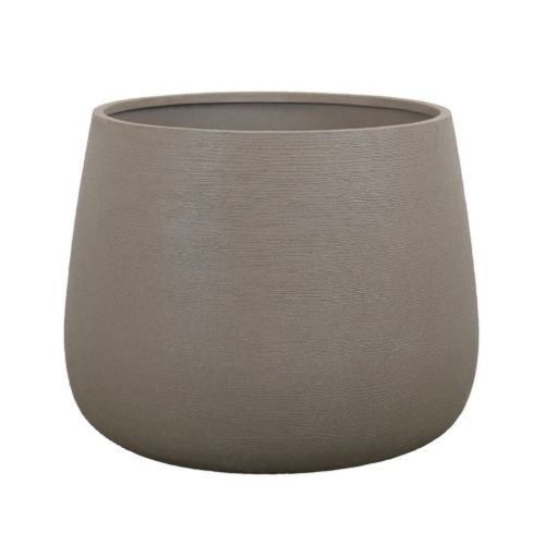 Cane-line Outdoor Soil Plantekrukke Rund Large - Glasfiber/Taupe