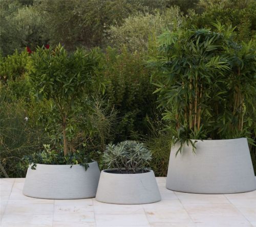 Cane-line Outdoor Soil Plantekrukke Trapez Medium - Glasfiber/Betonstruktur