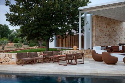 Cane-line Outdoor Bliss Sofabord/Bænk - Aluminium/Desert Red