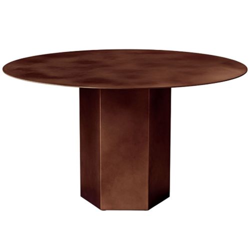 GUBI Epic Coffee Table Ø: 60 cm - Earthy Red Steel