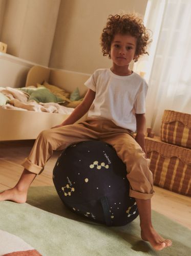 Ferm Living Constellation Puf - Økologisk Bomuld/Mørkeblå