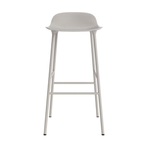 Normann Copenhagen Form Barstol SH: 75 cm. - Stål/Warm Grey