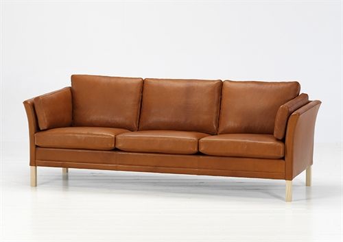 Mogens Hansen MH2225 2,5 Pers Sofa L: 188 cm - Premium Læder / Cognac