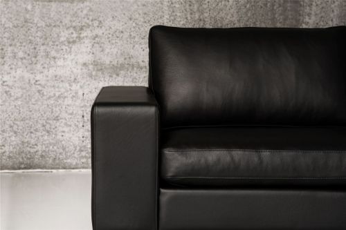 Mogens Hansen MH 221 Hjørnesofa 5 Pers L: 235 cm - Premium Læder / Sort