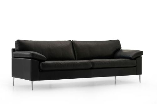 Mogens Hansen MH2163 4 Pers Sofa L: 254 cm - Premium Læder / Sort