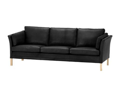 Mogens Hansen MH2225 3 Pers Sofa L: 218 cm - Premium Læder / Sort