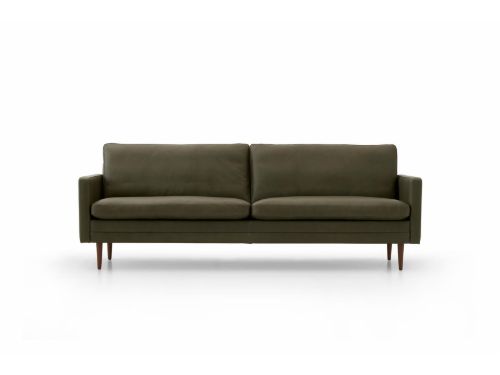 Mogens Hansen MH2615 3 pers. sofa L: 210 cm - Frej 14 Læder/Valnød