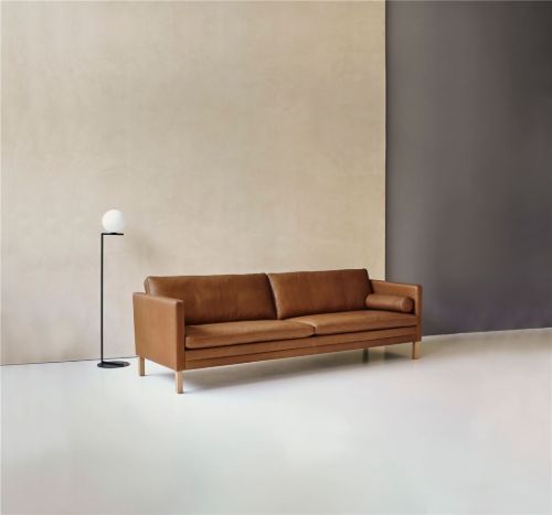 Mogens Hansen MH2614 4 pers. sofa L: 240 cm - Frej 15 Læder/Olieret Egetræ