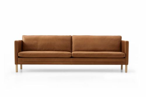Mogens Hansen MH2614 3 pers. sofa L: 210 cm - Frej 15 Læder/Olieret Egetræ