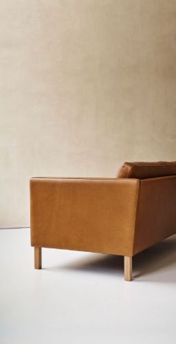 Mogens Hansen MH2614 2 pers. sofa L: 146 cm - Frej 15 Læder/Olieret Egetræ