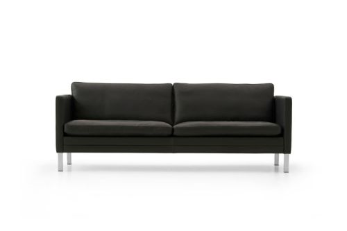 Mogens Hansen MH2614 2 pers. sofa L: 146 cm - Frej 18 Læder/Børstet stål