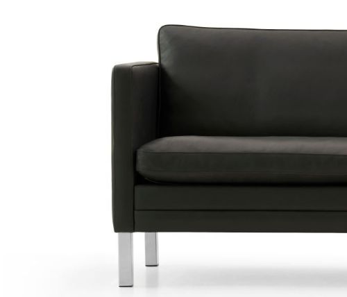 Mogens Hansen MH2614 2 pers. sofa L: 146 cm - Frej 18 Læder/Børstet stål