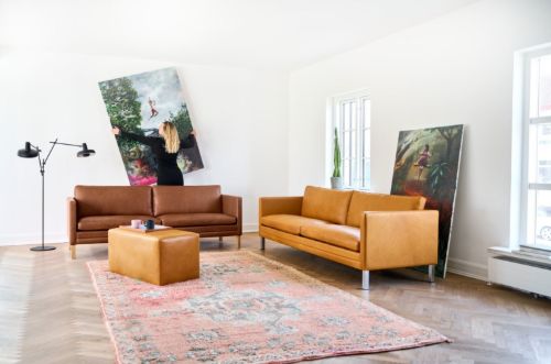 Mogens Hansen MH276 3 Pers Sofa L: 210 cm - Camaro 06 Saddle/Eg