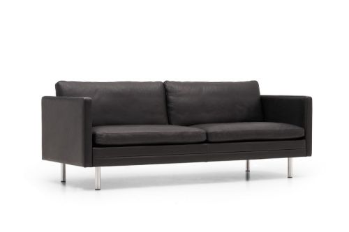 Mogens Hansen MH276 3 Pers Sofa L: 210 cm - Camaro 18 Black/Mat Stål