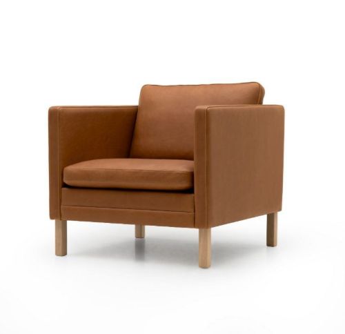 Mogens Hansen MH2614 Stol L: 81 cm - Frej 15 Læder/Olieret Eg