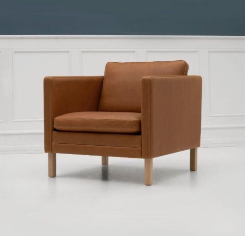 Mogens Hansen MH2614 Stol L: 81 cm - Frej 15 Læder/Olieret Eg