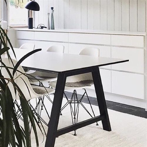 Andersen Furniture T1 Spisebord 95x220 cm - Sortlakeret Eg/Hvid