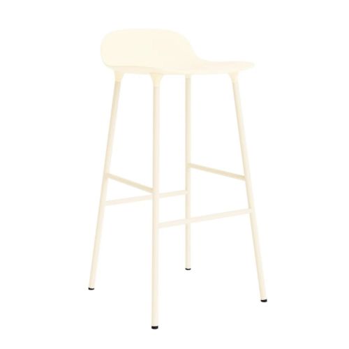 Normann Copenhagen Form Barstol SH: 75 cm. - Stål/Cream