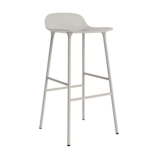 Normann Copenhagen Form Barstol SH: 75 cm. - Stål/Light Grey