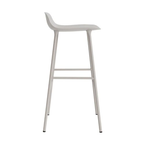 Normann Copenhagen Form Barstol SH: 75 cm. - Stål/Light Grey