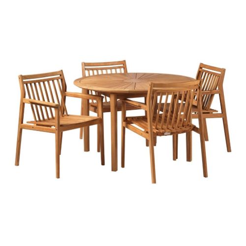 FDB Møbler Sammen Lille Havemøbelsæt M27 Bord + 4 stk. M1 Stole - Teak 