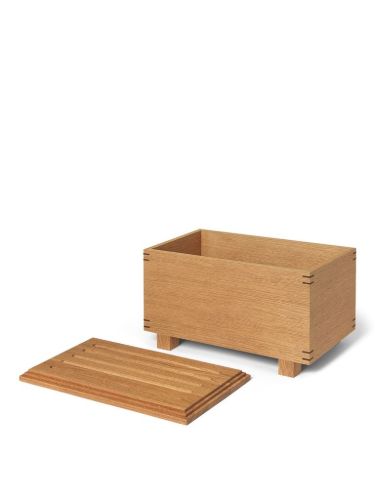 Ferm Living Bon Wooden Box H: 19 cm - Olieret Eg
