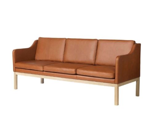 FDB Møbler J182 MK46 3 Personers Sofa L: 203 cm - Cognac Læder
