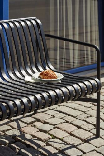 HAY Palissade Dining bench L: 128 cm - Anthracite