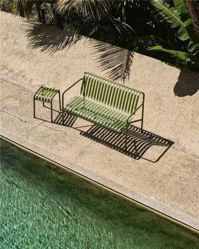 HAY Palissade Dining Bench L: 128 cm - Olive 