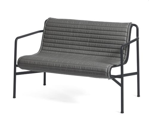 HAY Palissade Dining Bench Quilted Cushion 107,5x104,5 cm - Anthracite