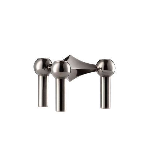 STOFF Nagel Candle Holder H: 6,9 cm - Black Chrome