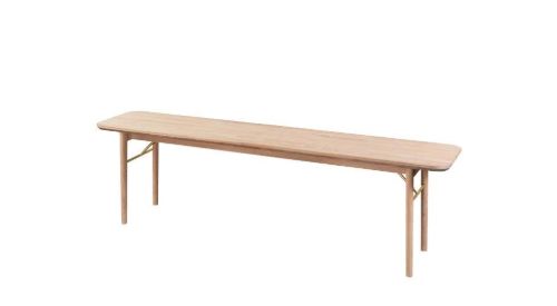 Skovby SM833 Trepersoner Bænk L: 170 cm - Hvidolieret Eg